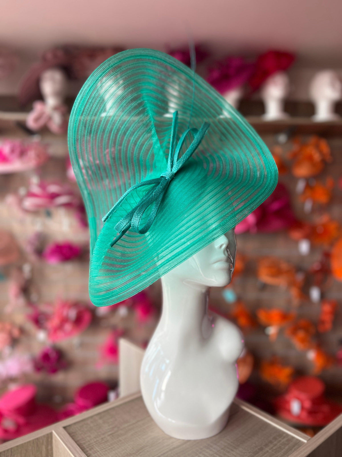Lagoon Crinoline Hatinator with Bow-Fascinators Direct