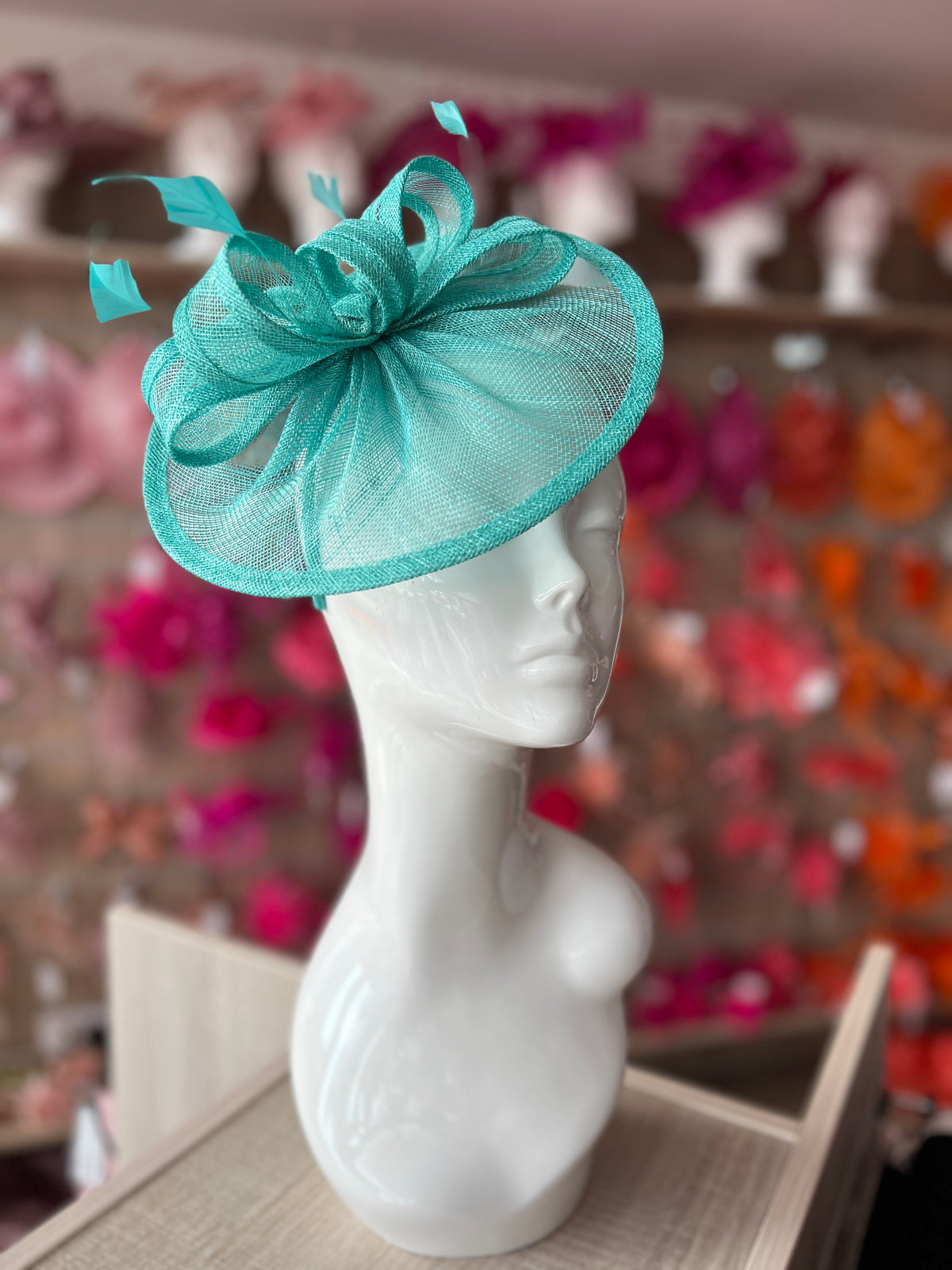 Lagoon Curved Disc Fascinator-Fascinators Direct