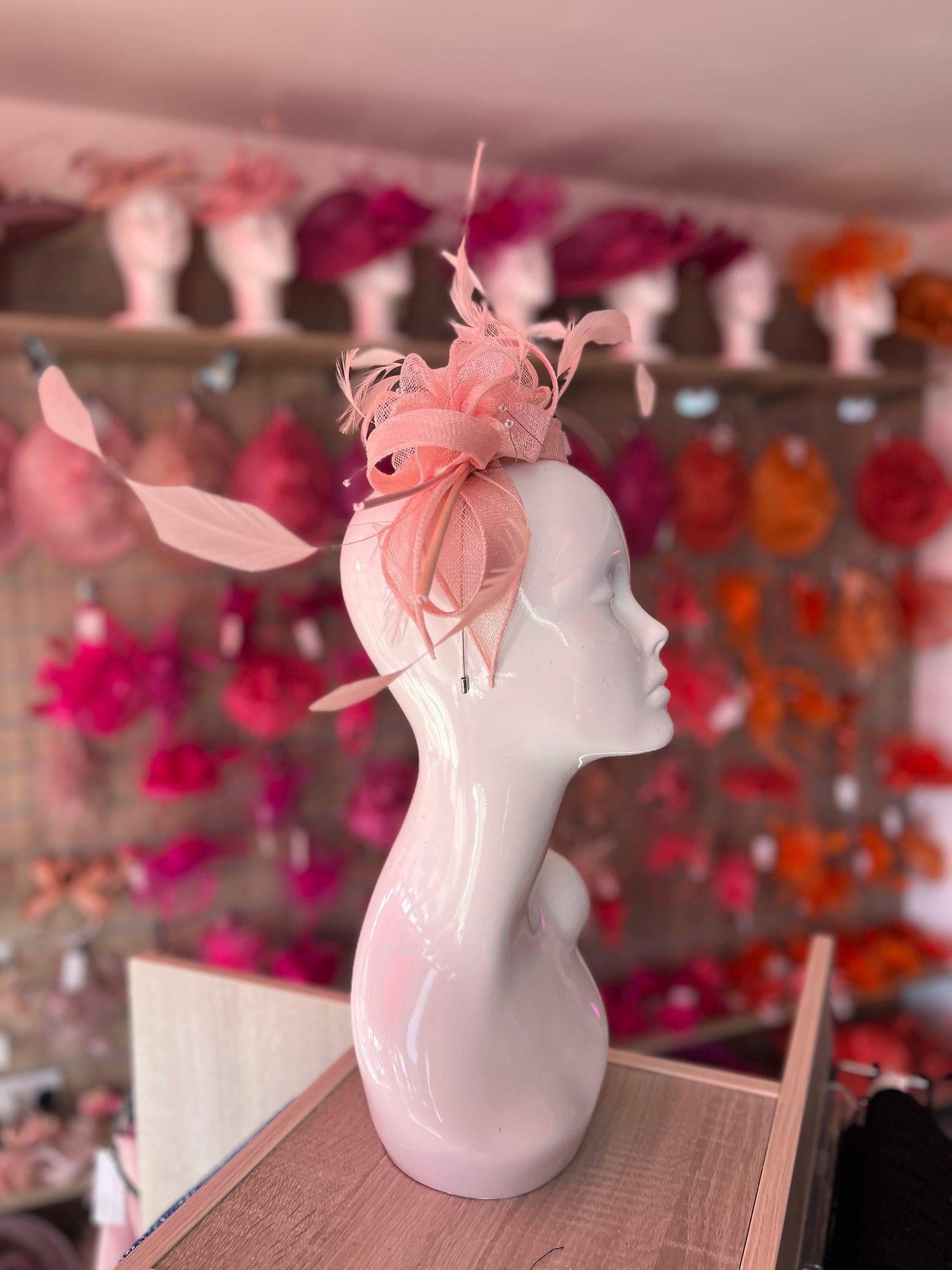 Large Candy Fascinator with Quills & Crystal Stamens-Fascinators Direct