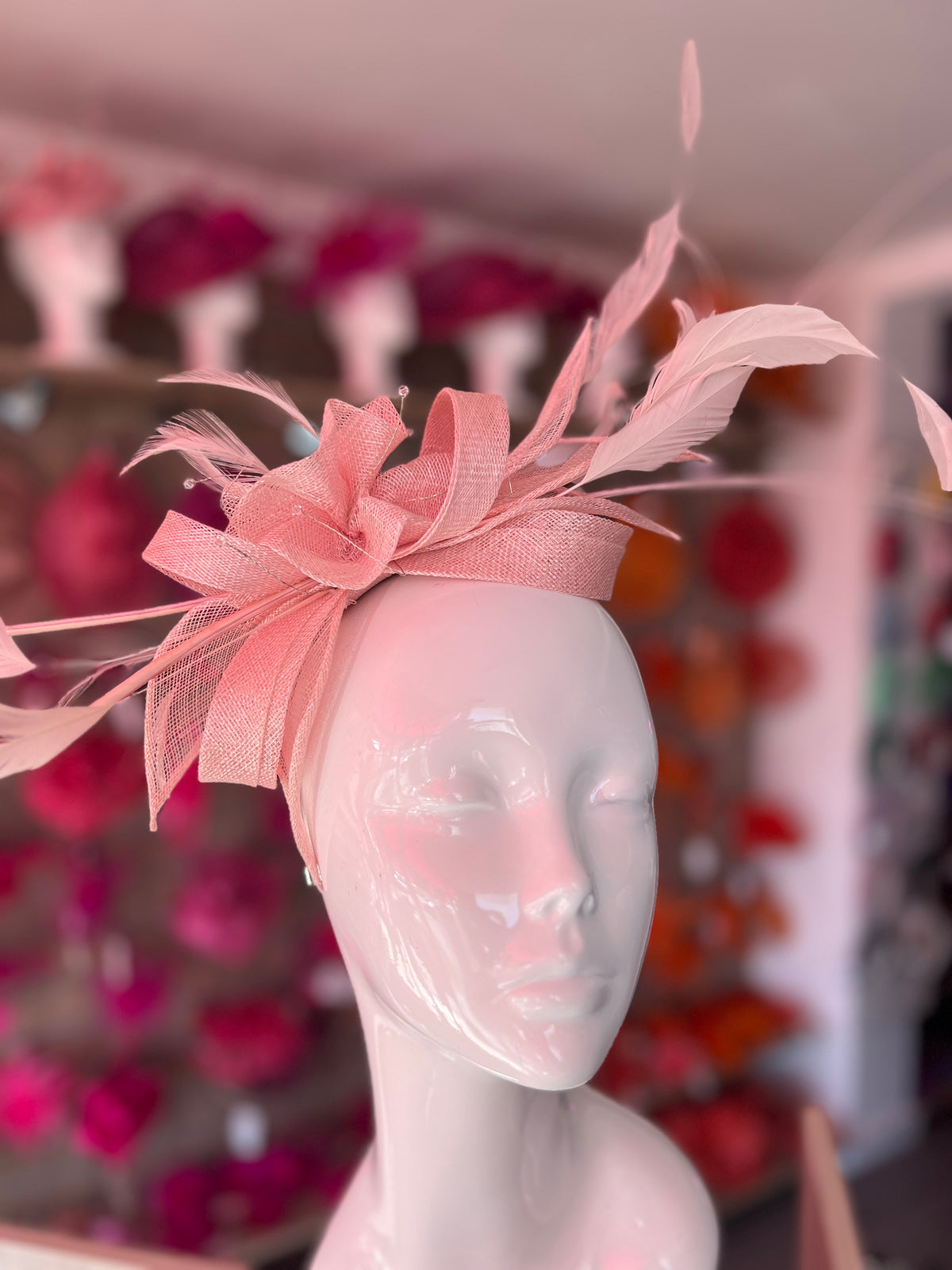 Large Candy Fascinator with Quills &amp; Crystal Stamens-Fascinators Direct