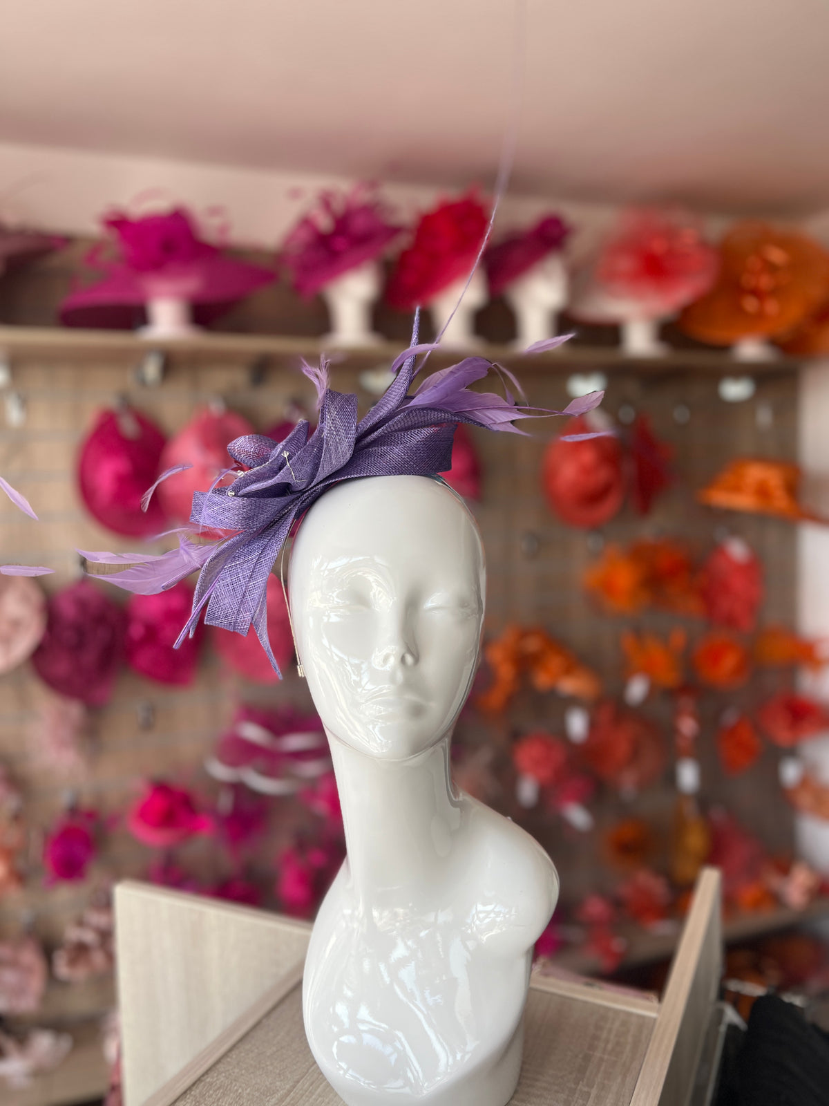 Large Wisteria Fascinator with Quills &amp; Crystal Stamens-Fascinators Direct