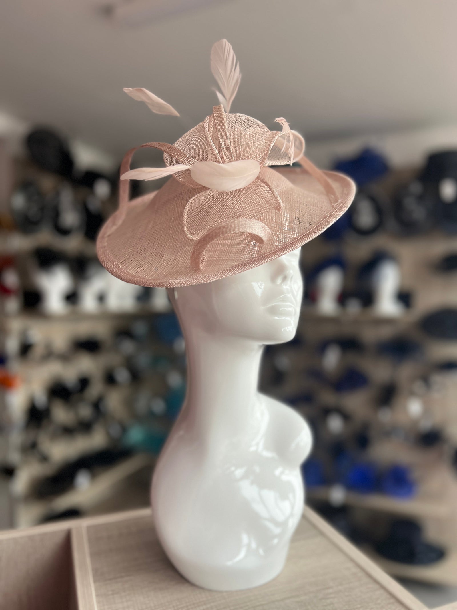 Latte Teardrop Disc Fascinator-Fascinators Direct