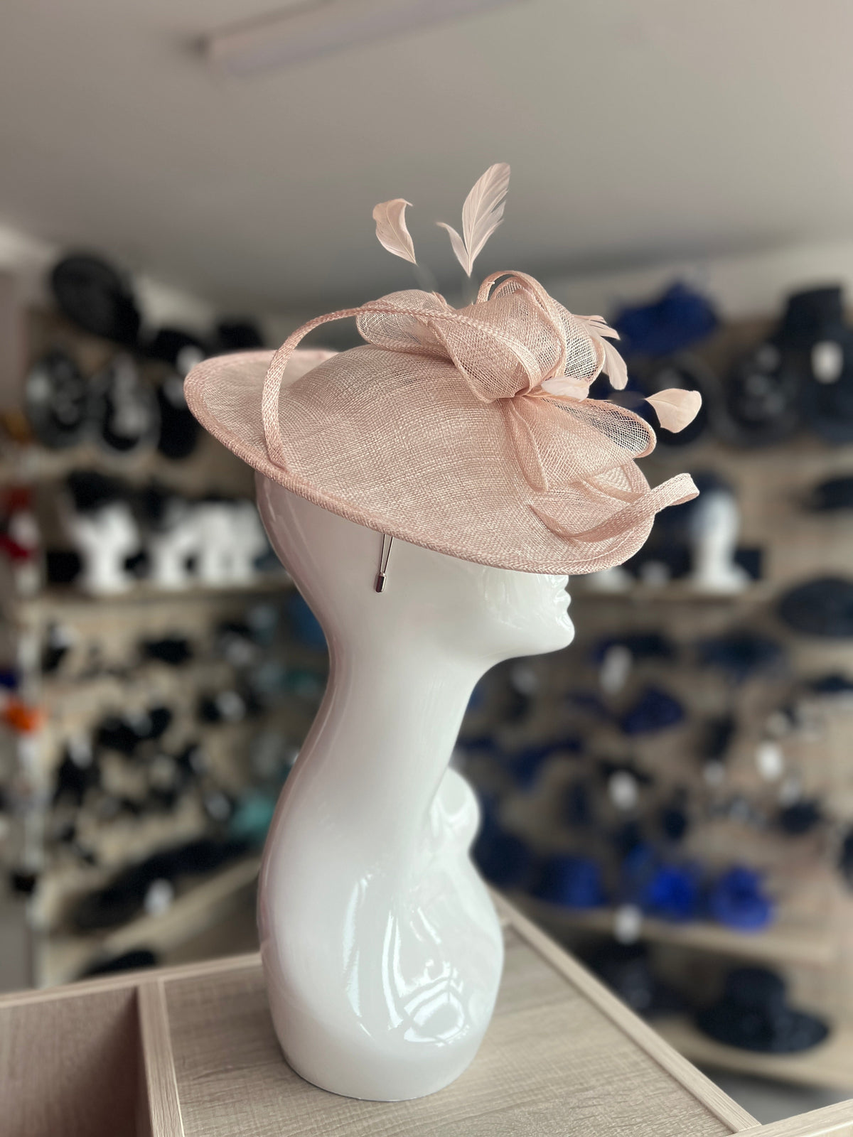 Latte Teardrop Disc Fascinator-Fascinators Direct