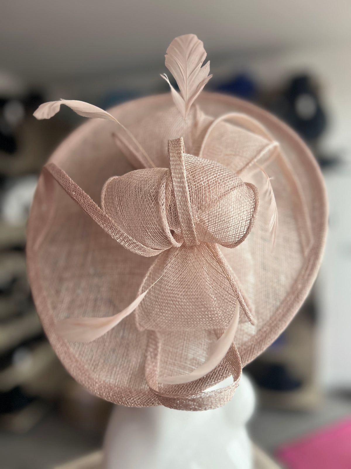 Latte Teardrop Disc Fascinator-Fascinators Direct