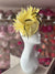 Lemon Disc Fascinator With Bendable Feather-Fascinators Direct