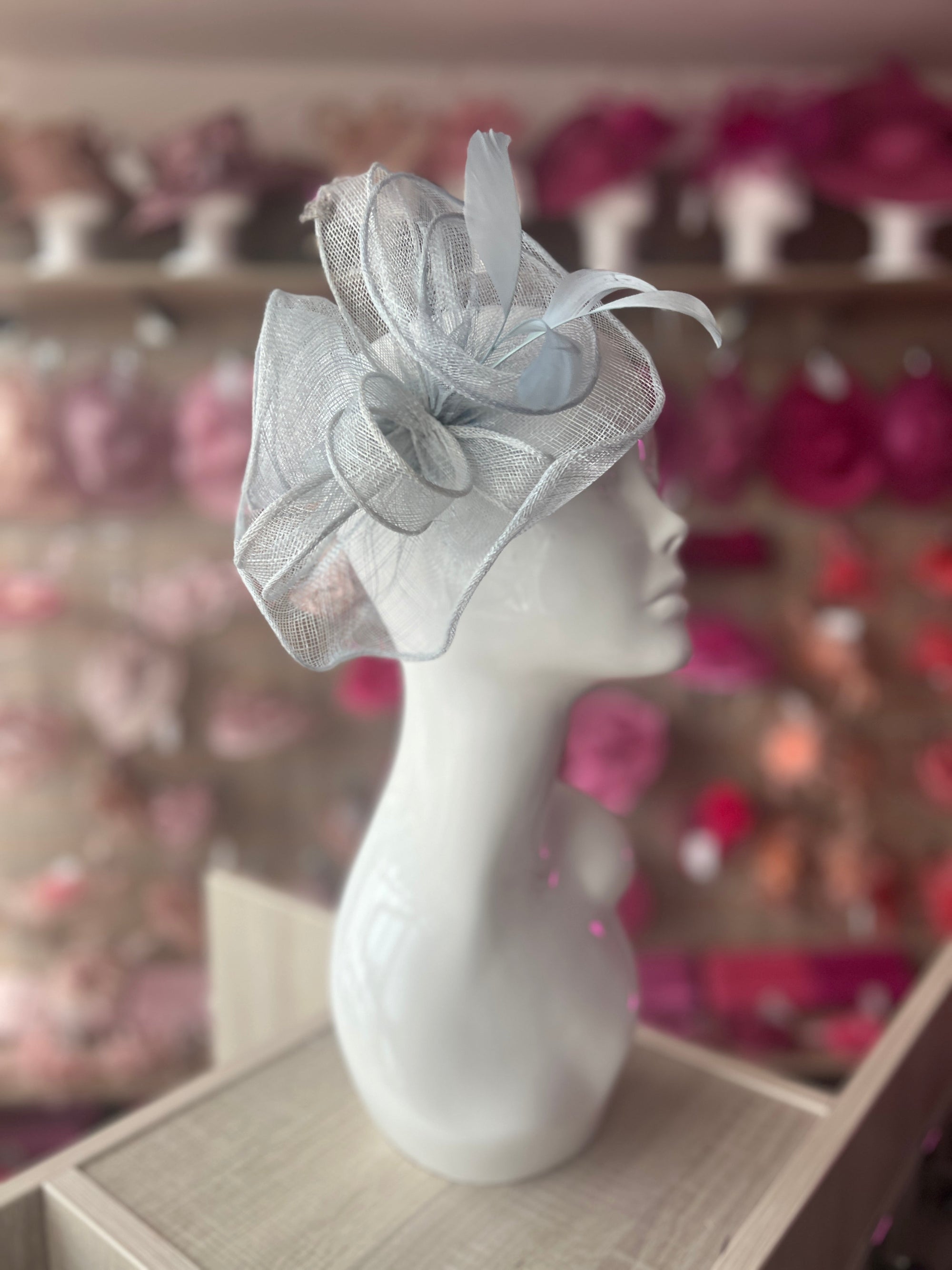 Light Blue Trumpet Flower Fascinator-Fascinators Direct