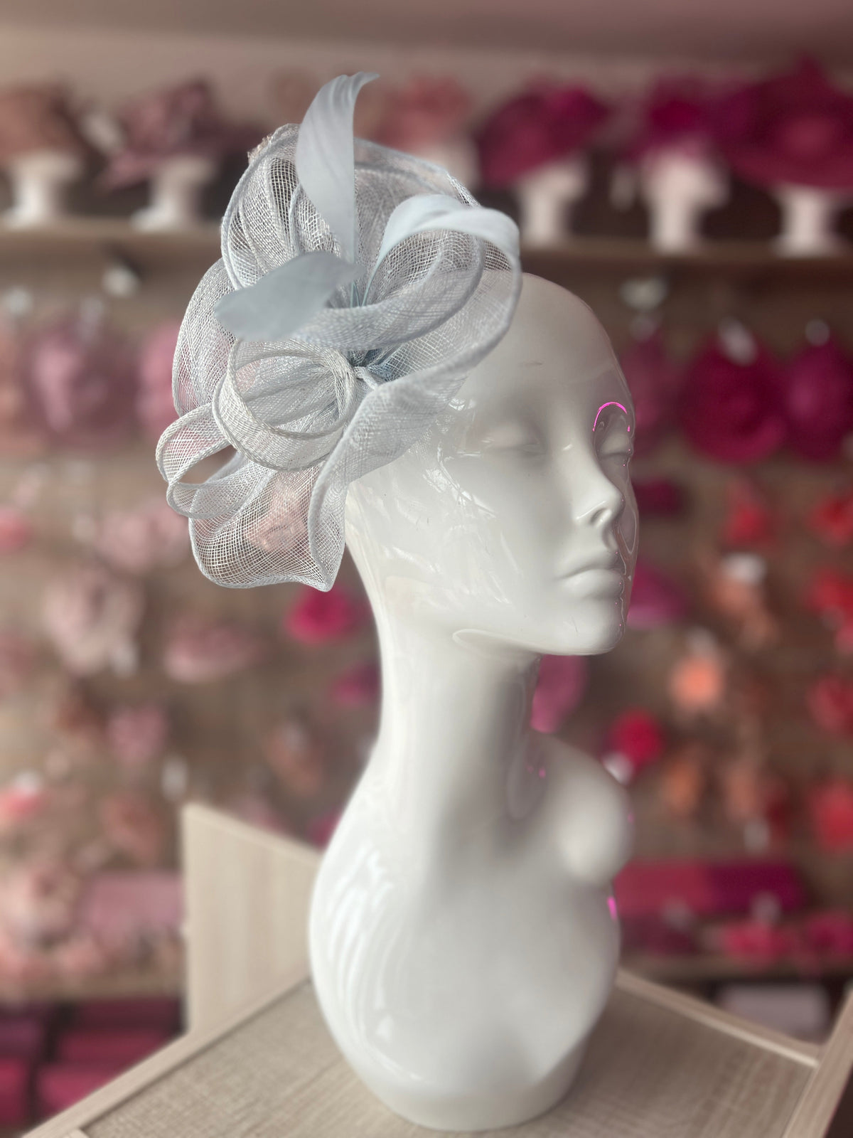 Light Blue Trumpet Flower Fascinator-Fascinators Direct
