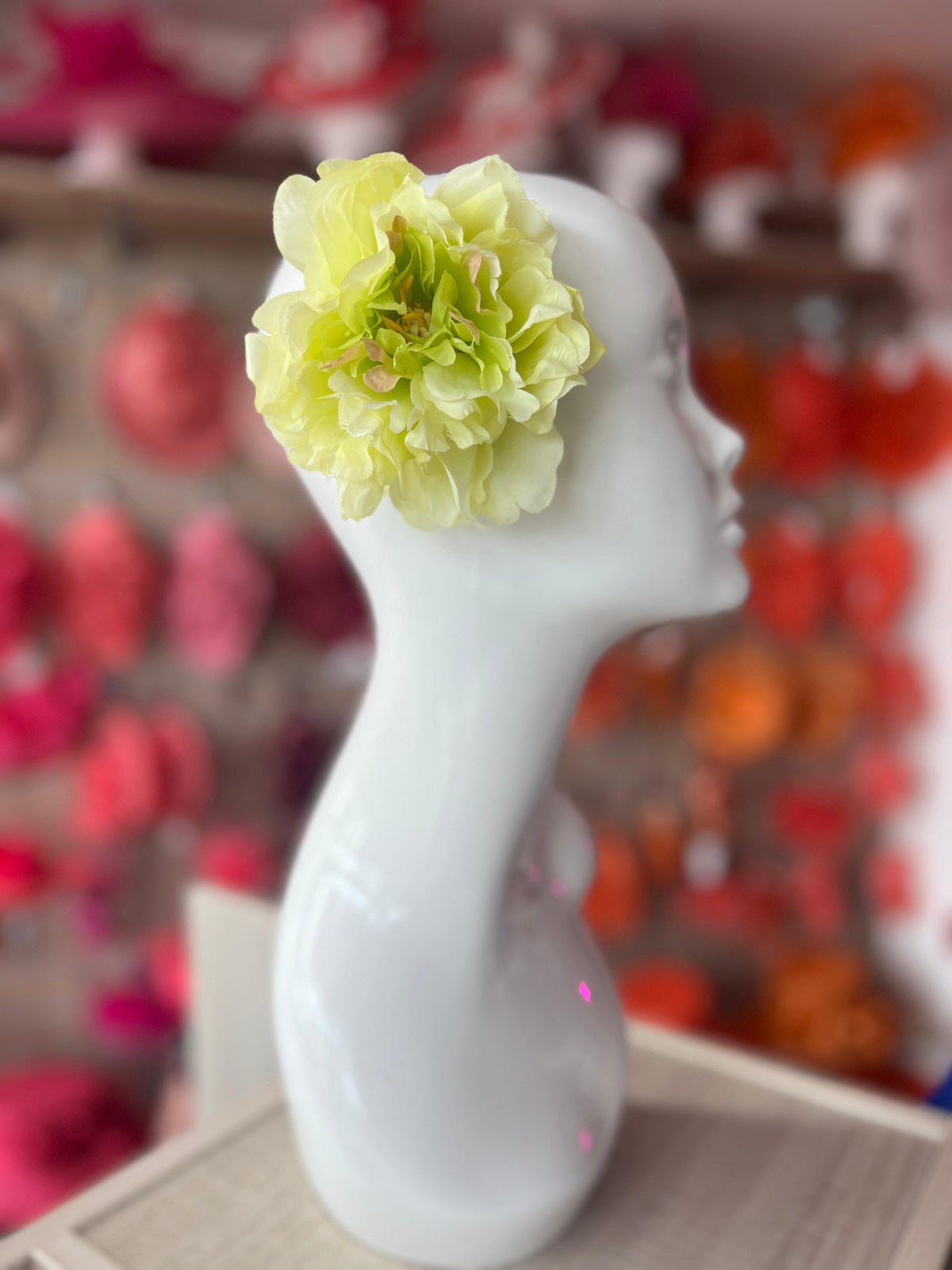 Light Green Peony Hair flower-Fascinators Direct