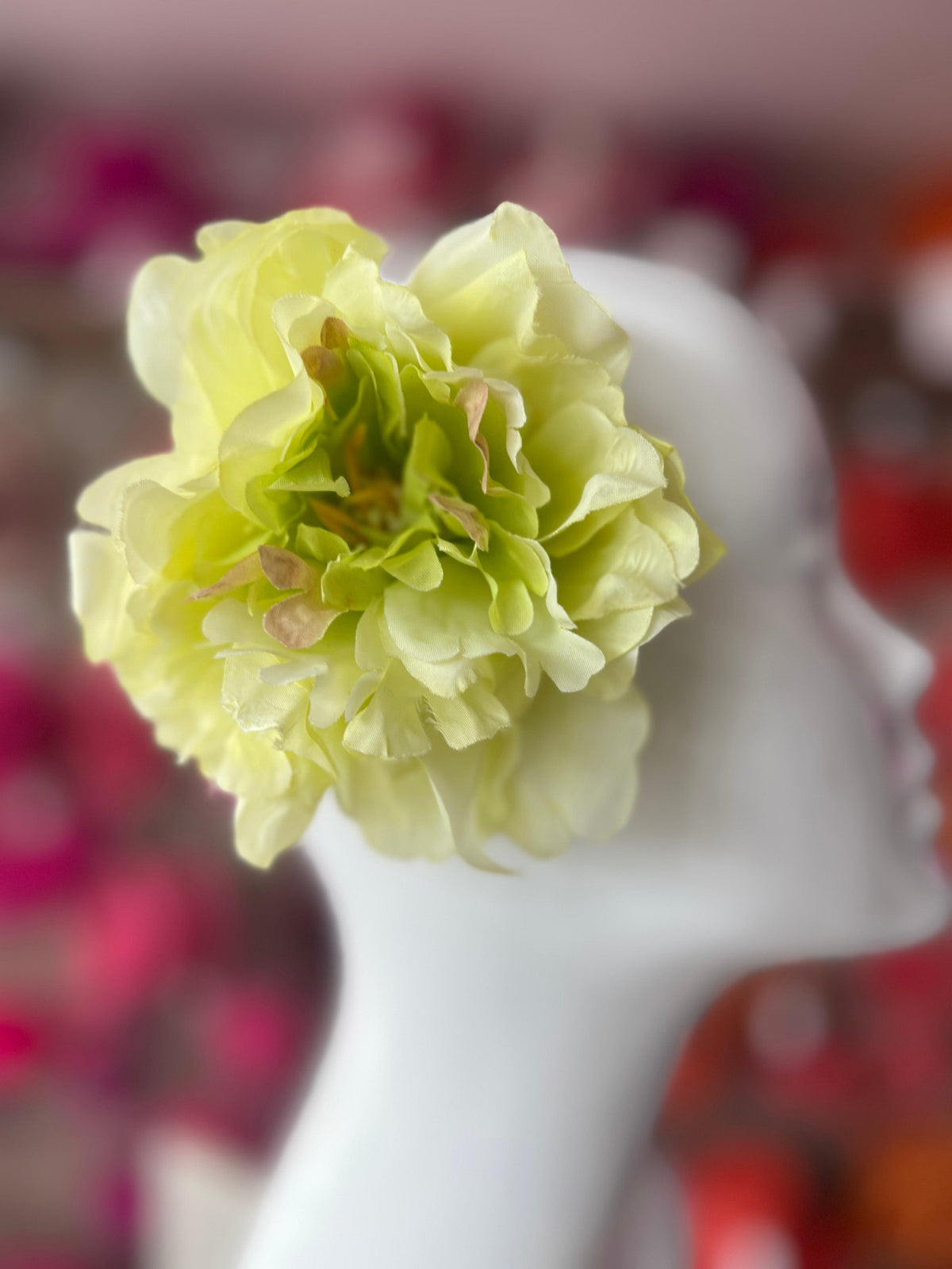 Light Green Peony Hair flower-Fascinators Direct