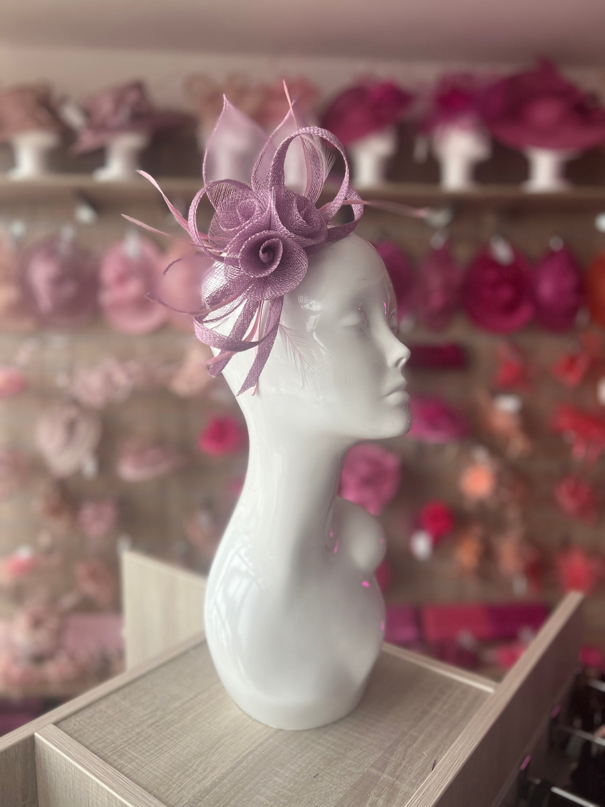 Lilac Flower Fascinator Headband-Fascinators Direct