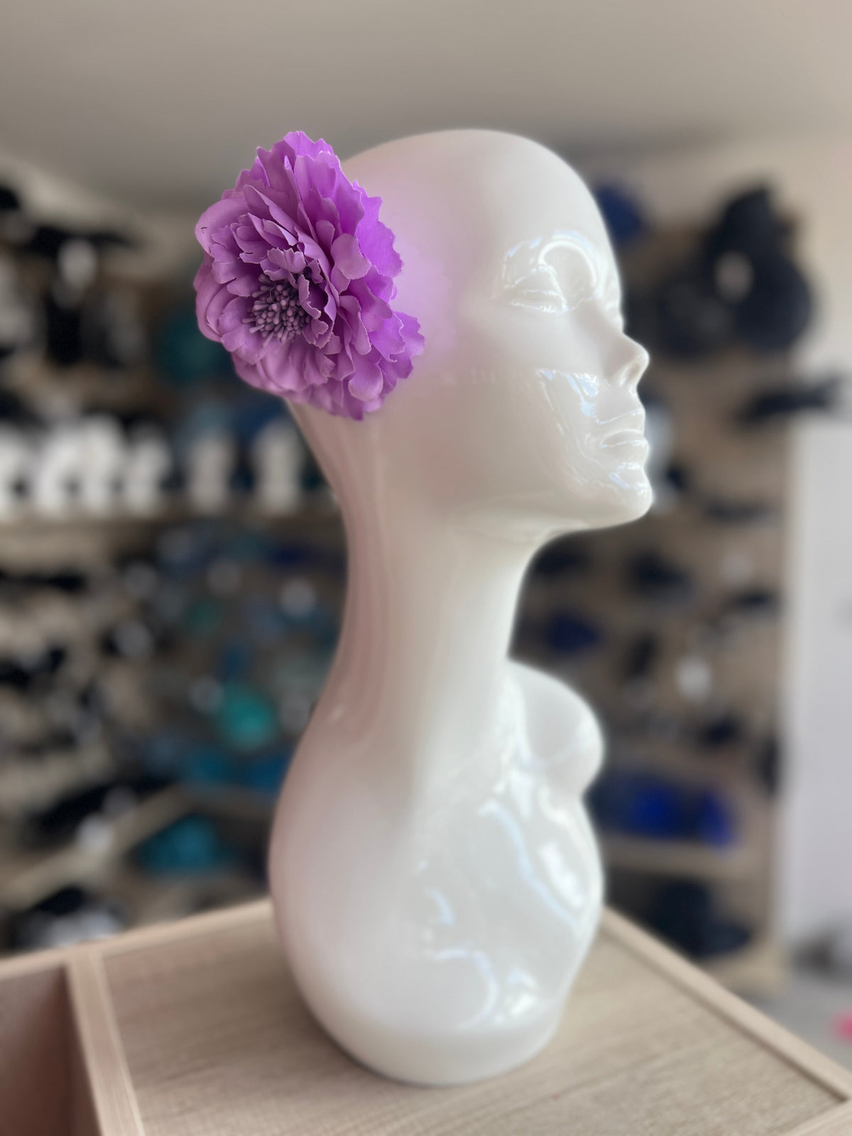 Lilac Hair Flower Fascinator Clip-Fascinators Direct