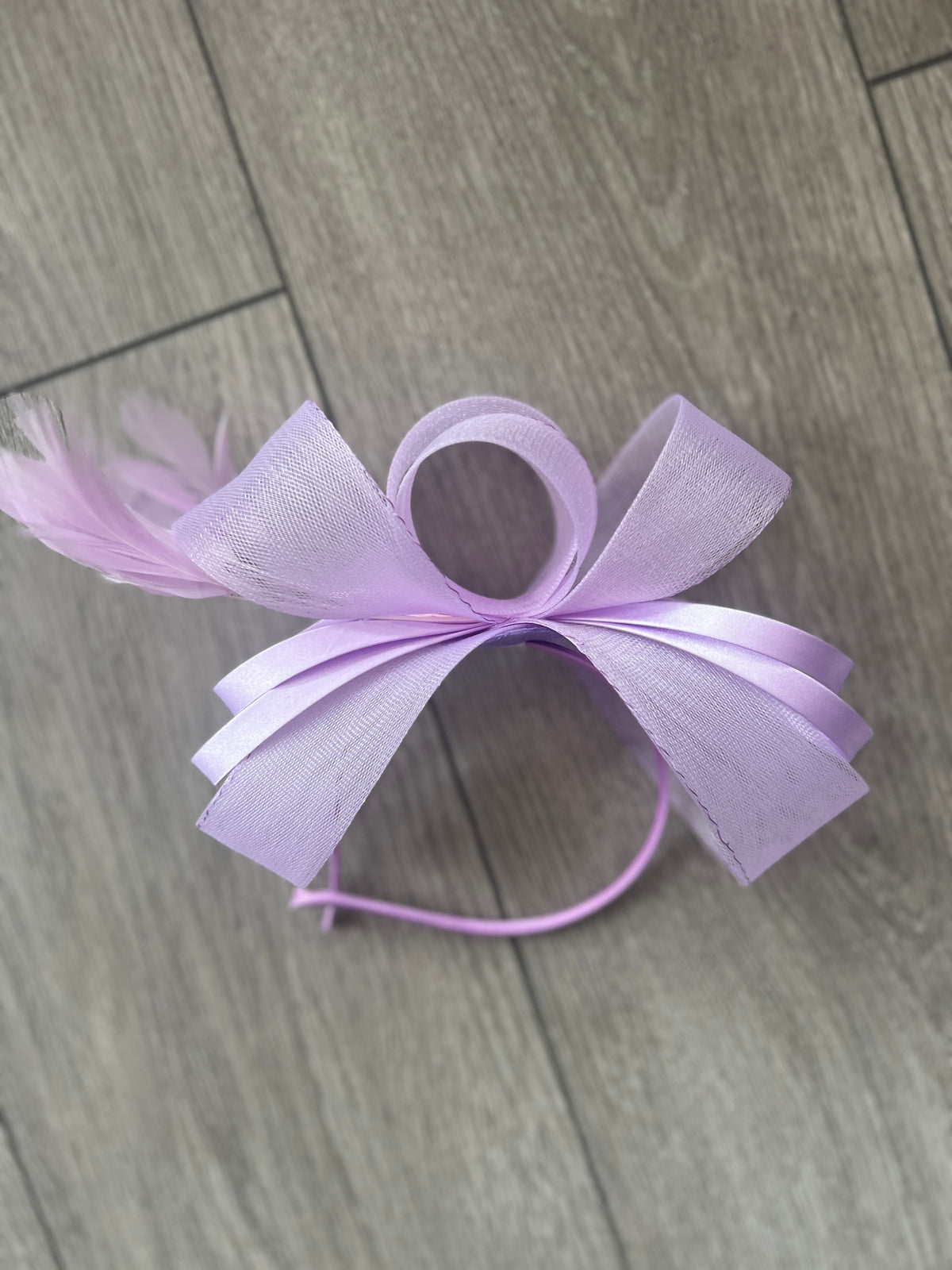 Lilac Large Loop Crinoline &amp; Satin Headband Fascinator-Fascinators Direct