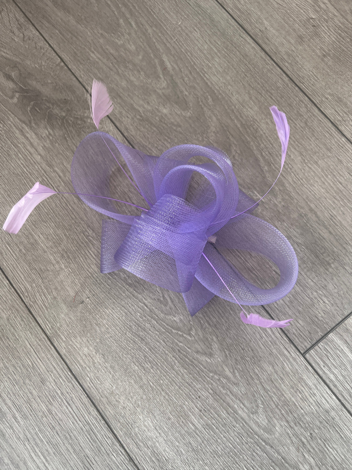 Lilac Large Loop Fascinator With Feathers-Fascinators Direct