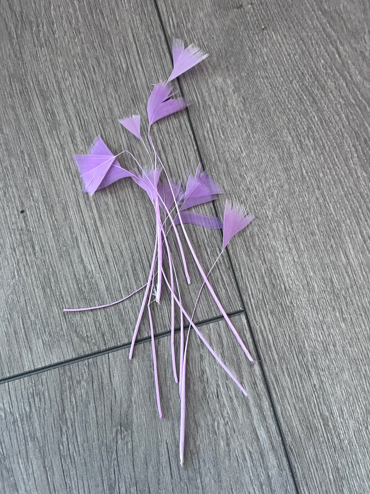 Lilac Long Triangle Goose Feathers x10-Fascinators Direct