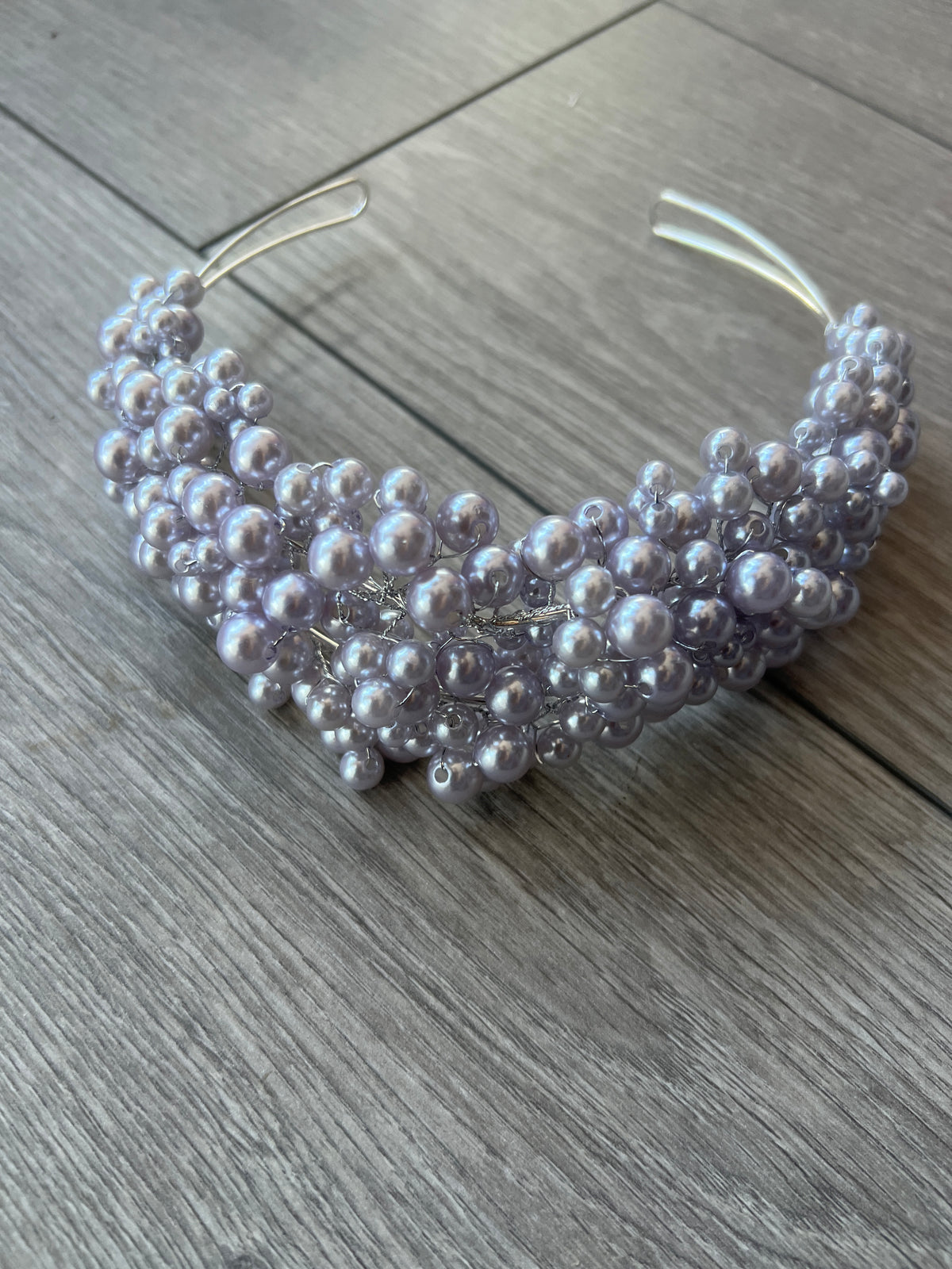 Lilac Pearl Headband Fascinator-Fascinators Direct