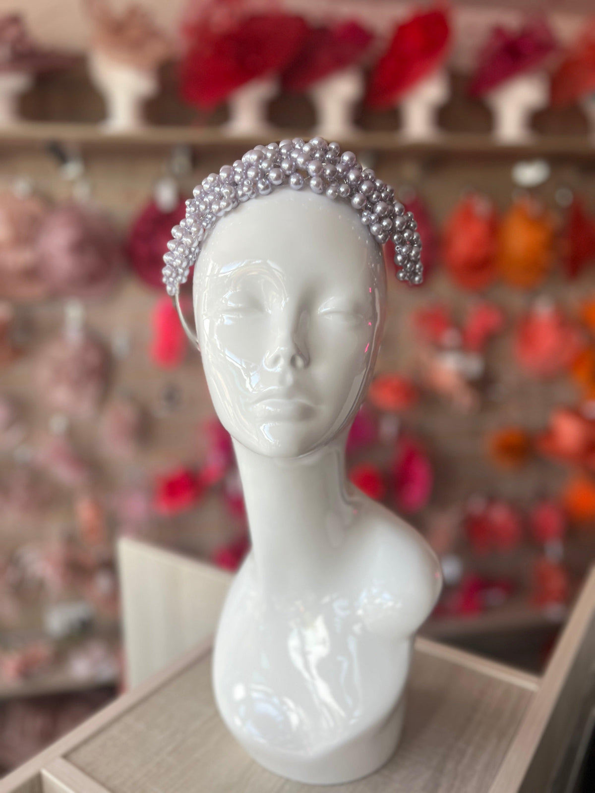 Lilac Pearl Headband Fascinator-Fascinators Direct