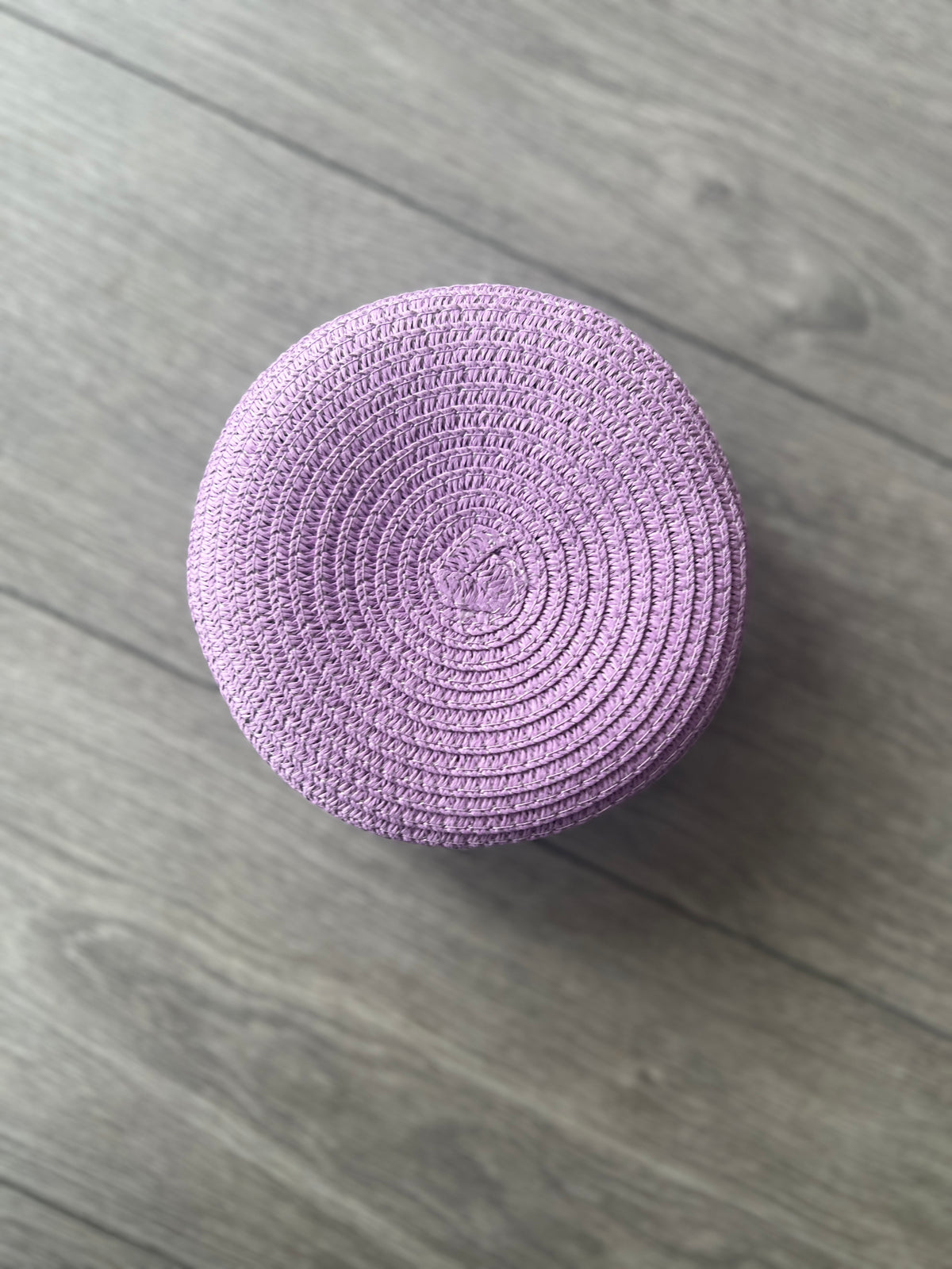 Lilac Round Straw Shoulder Bag-Fascinators Direct