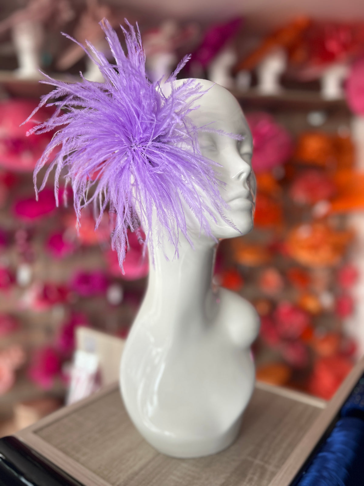 Lilac Wispy Feather Fascinator Hair Clip-Fascinators Direct