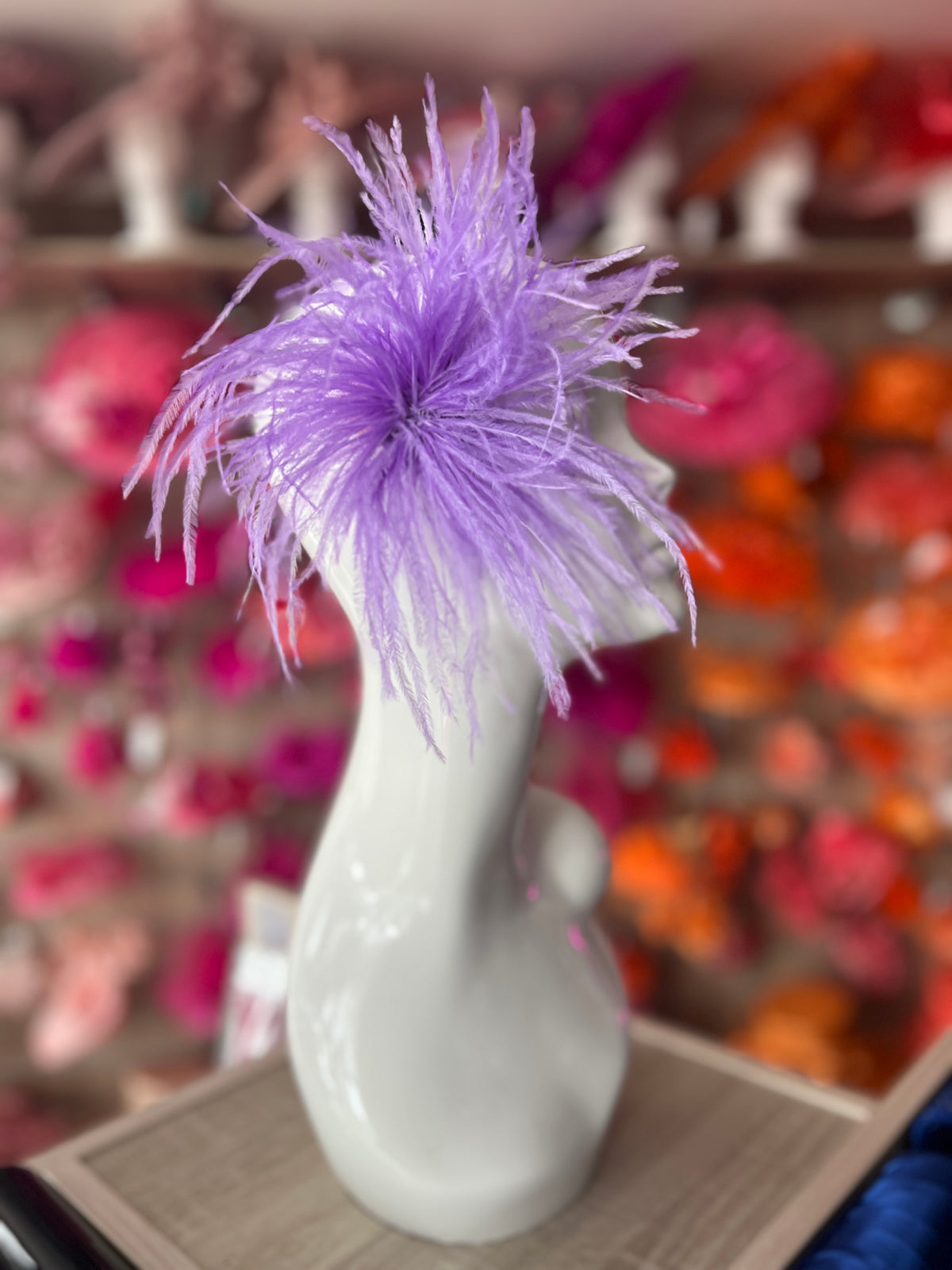 Lilac Wispy Feather Fascinator Hair Clip-Fascinators Direct