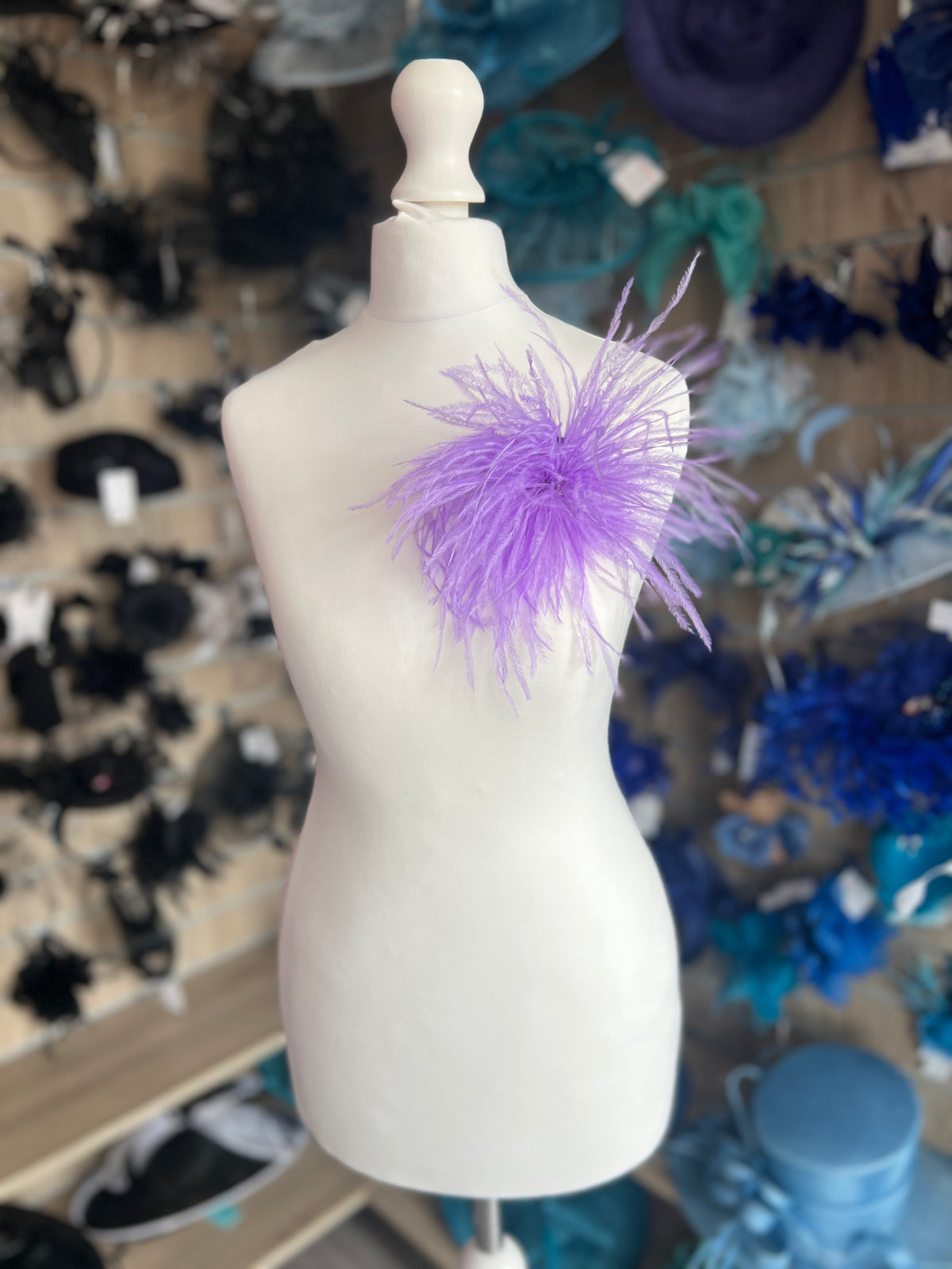 Lilac Wispy Feather Fascinator Hair Clip-Fascinators Direct
