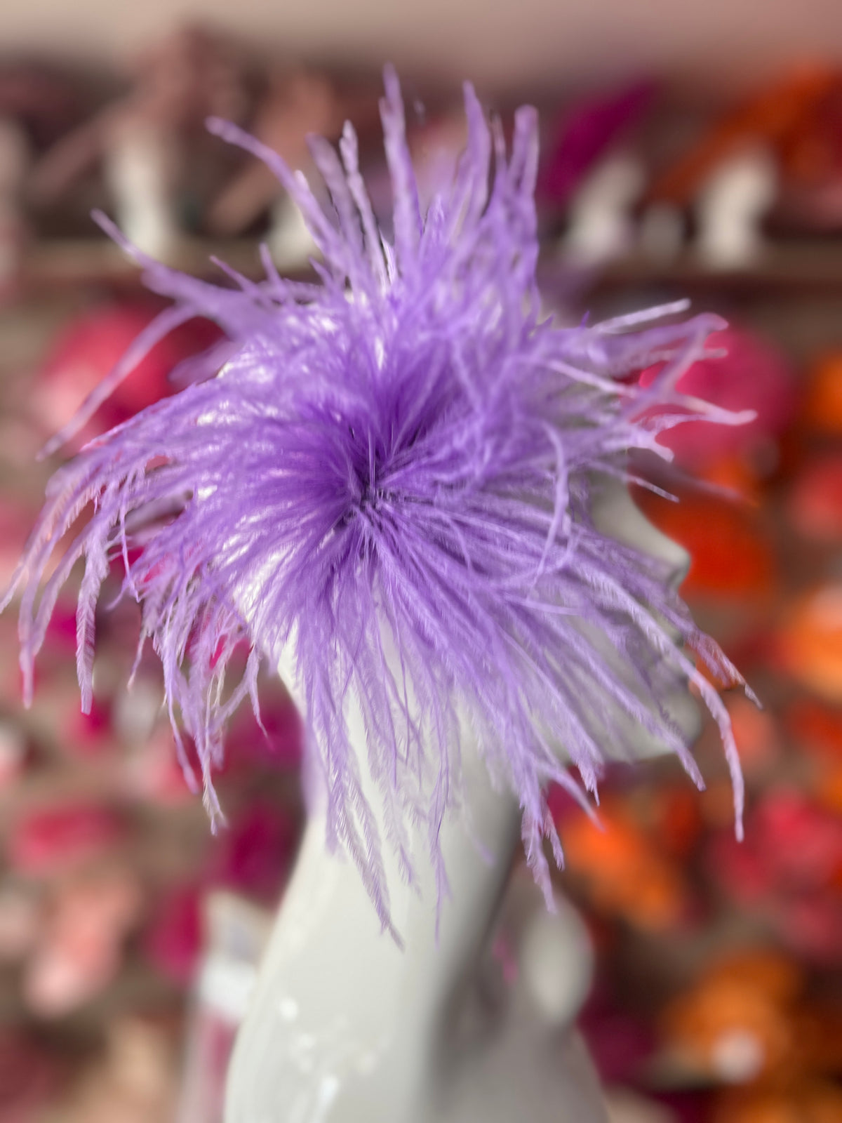 Lilac Wispy Feather Fascinator Hair Clip-Fascinators Direct