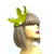 Lime Green Fascinator Clip with Vintage Feathers & Pearls-Fascinators Direct