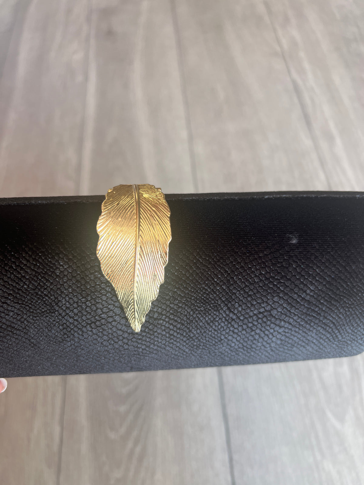 Luxury Black Velvet Clutch Bag With Gold Leaf Detail-Fascinators Direct