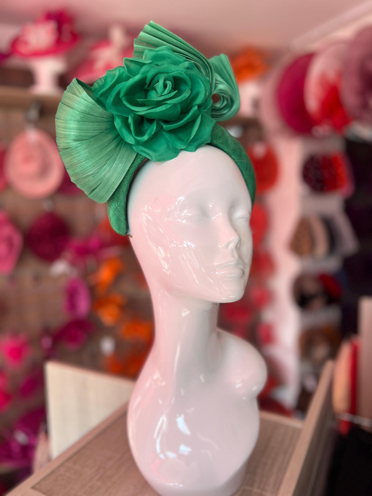 Luxury Bow with Flower Headband Fascinator- Fern-Fascinators Direct