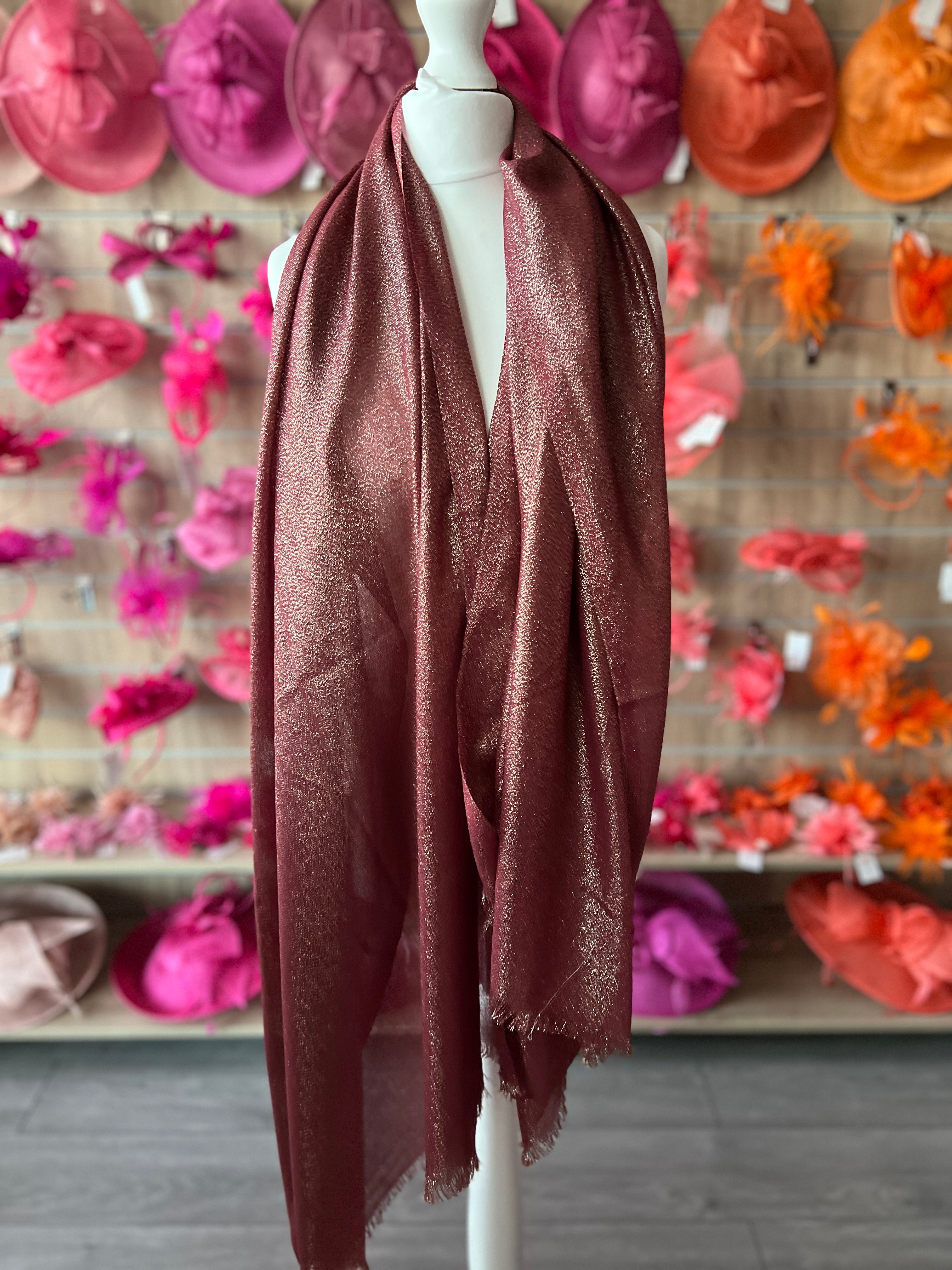burgundy wedding shawl