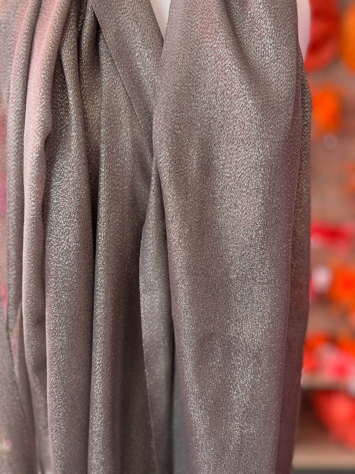 Luxury Light Grey &amp; Silver Shimmer Scarf-Fascinators Direct