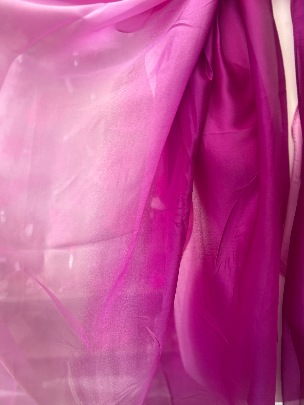 Luxury Magenta &amp; Pink Ombre Silk Scarf-Fascinators Direct