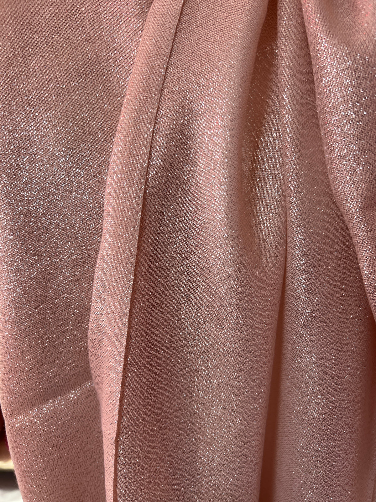 Luxury Pale Pink &amp; Silver Shimmer Scarf-Fascinators Direct