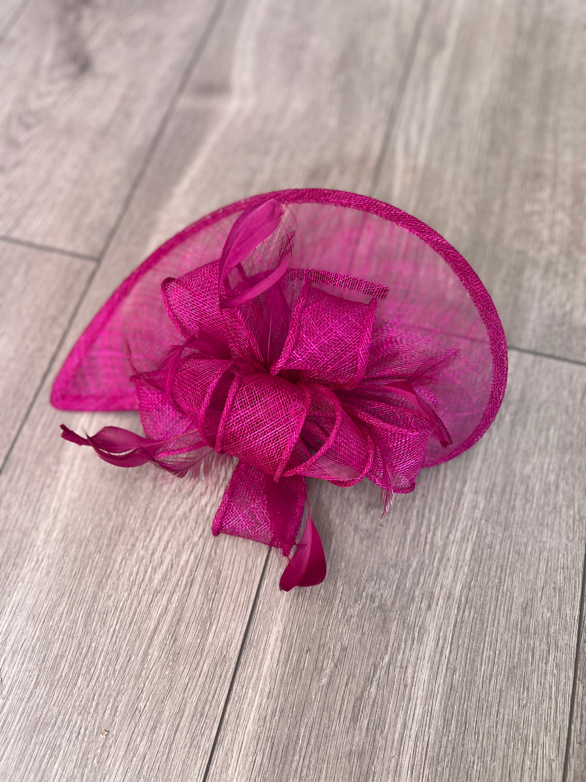 MAGANETA FASCINATOR WITH RUCHED SINAMAY &amp; LOOPS-Fascinators Direct