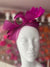 Magenta Large Loop Crinoline & Satin Headband Fascinator-Fascinators Direct