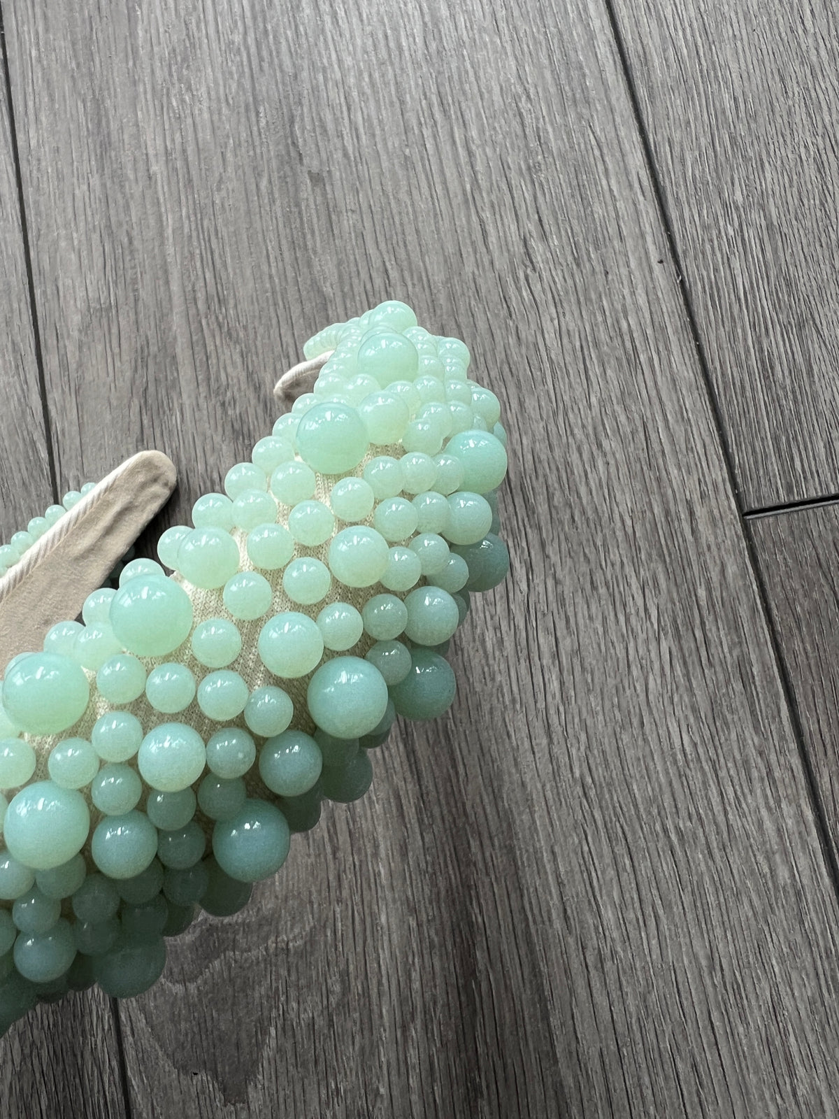 Megan Aqua Chunky Pearl Headband-Fascinators Direct