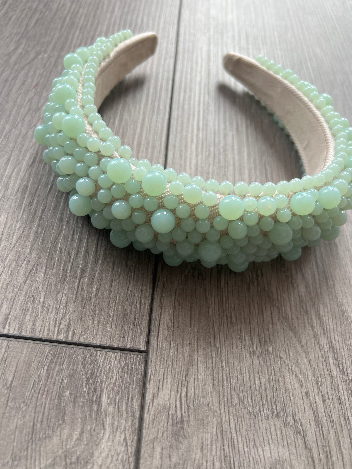 Megan Aqua Chunky Pearl Headband-Fascinators Direct