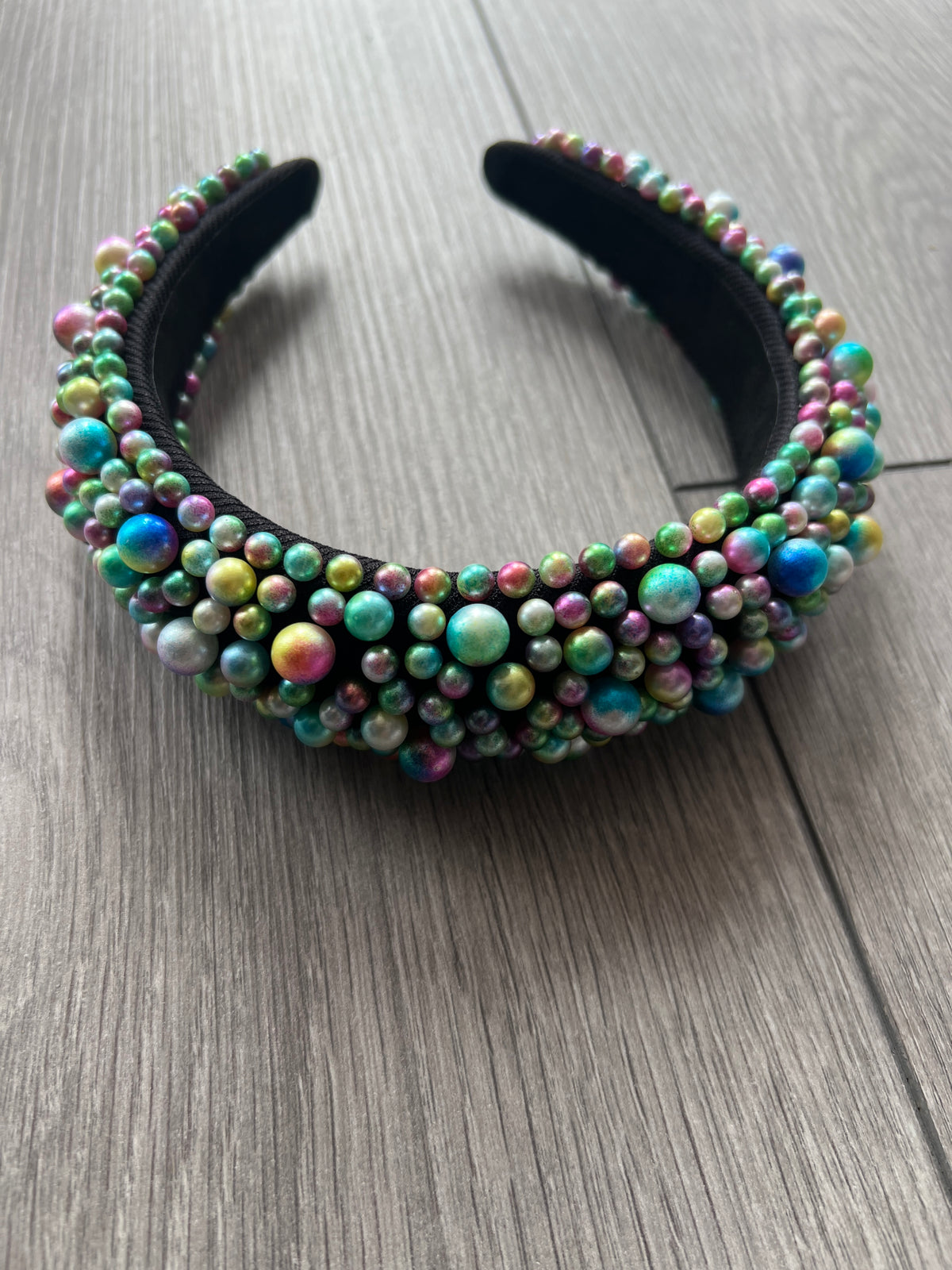Megan Mixed Coloured Chunky Pearl Headband-Fascinators Direct