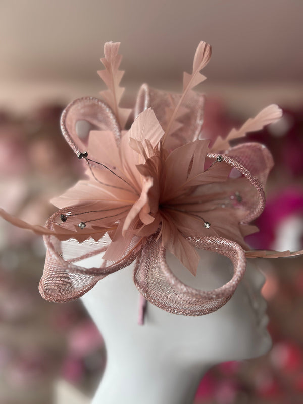 light pink headpiece