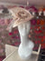 Metallic Nude Disc Fascinator with Fabric Rose & Netting-Fascinators Direct