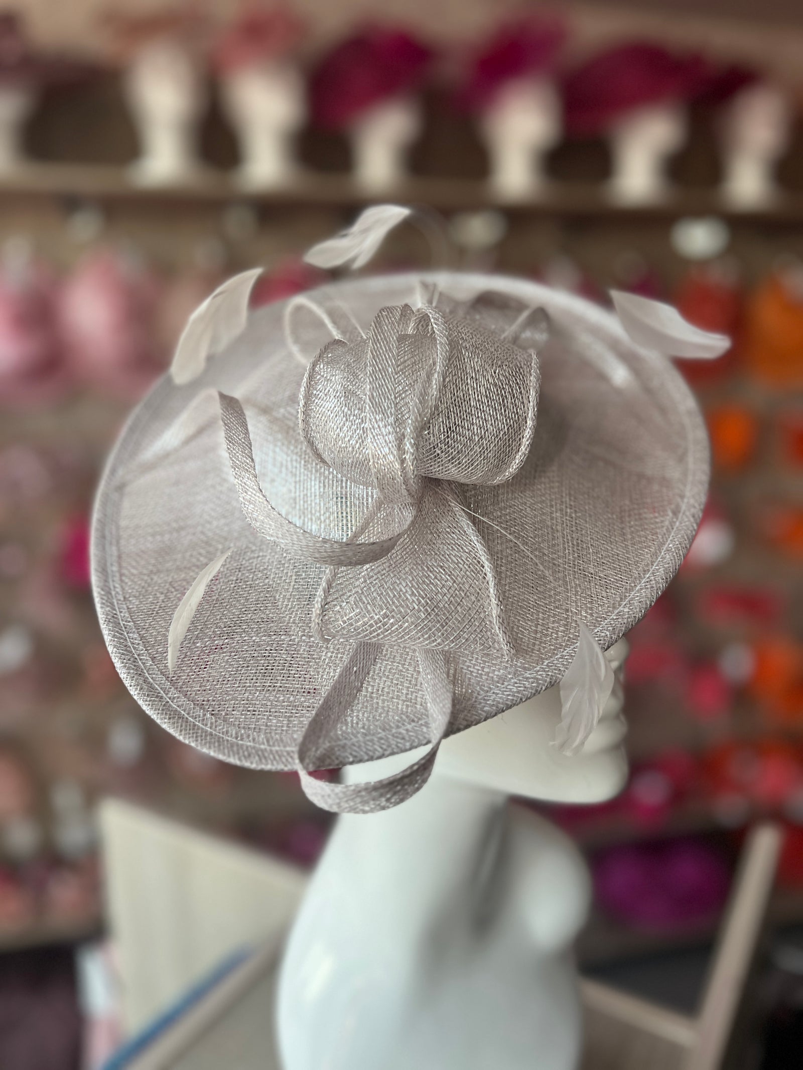 Metallic Quartz Teardrop Disc Fascinator-Fascinators Direct