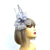 Metallic Silver Hair Fascinator with Diamanté & Feather Flower-Fascinators Direct