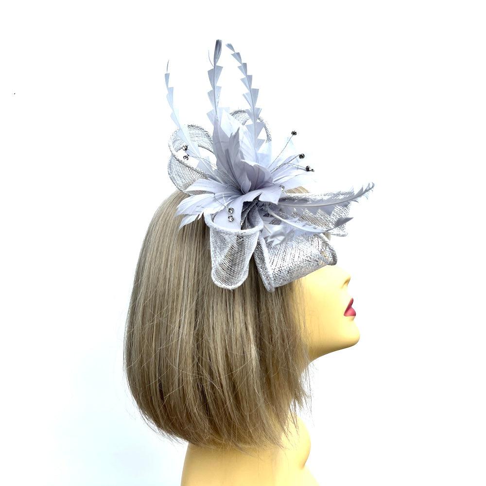 Silver diamante store hair fascinators