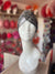 Metallic Silver Turban With Beaded Embellishment-Fascinators Direct