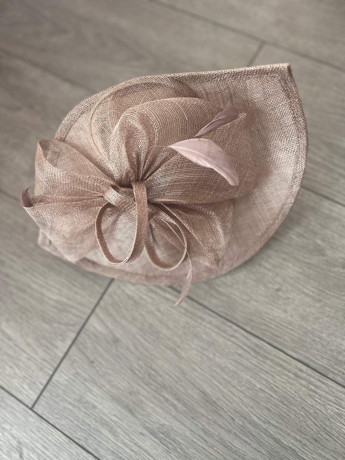 Mink Disc Fascinator with Decorative Bow-Fascinators Direct