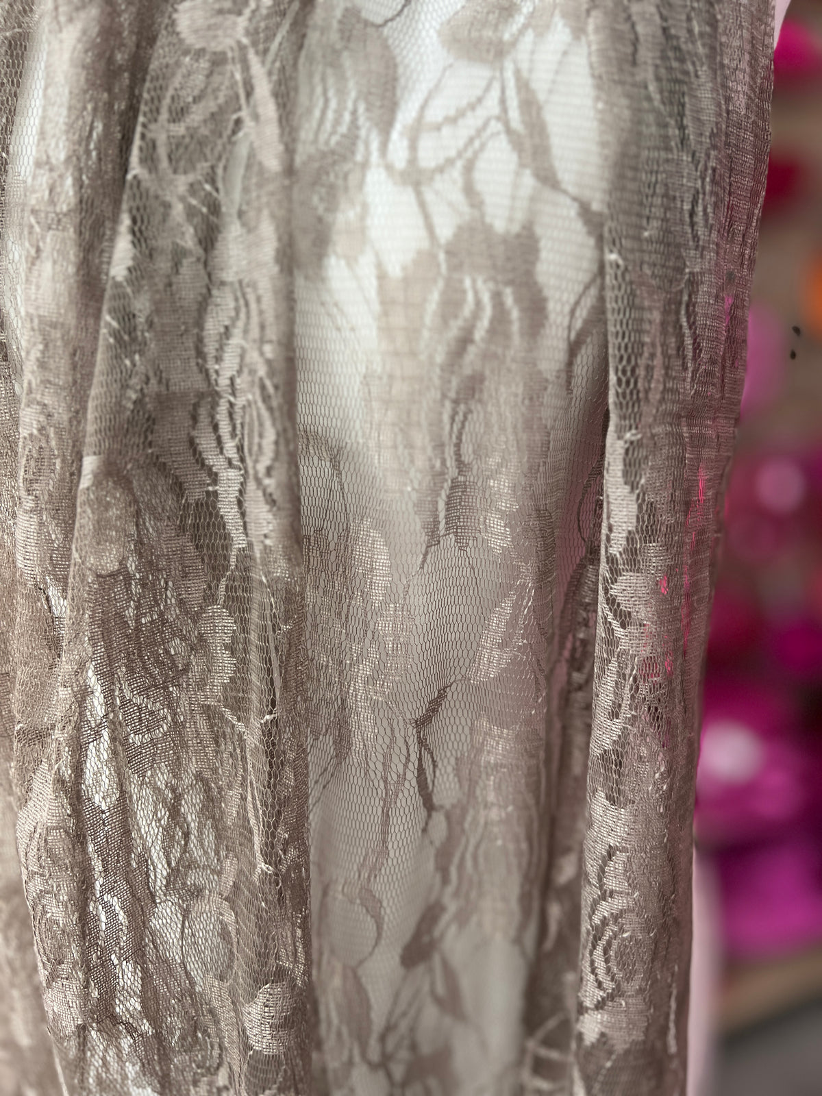 Mink Floral Lace Scarf-Fascinators Direct