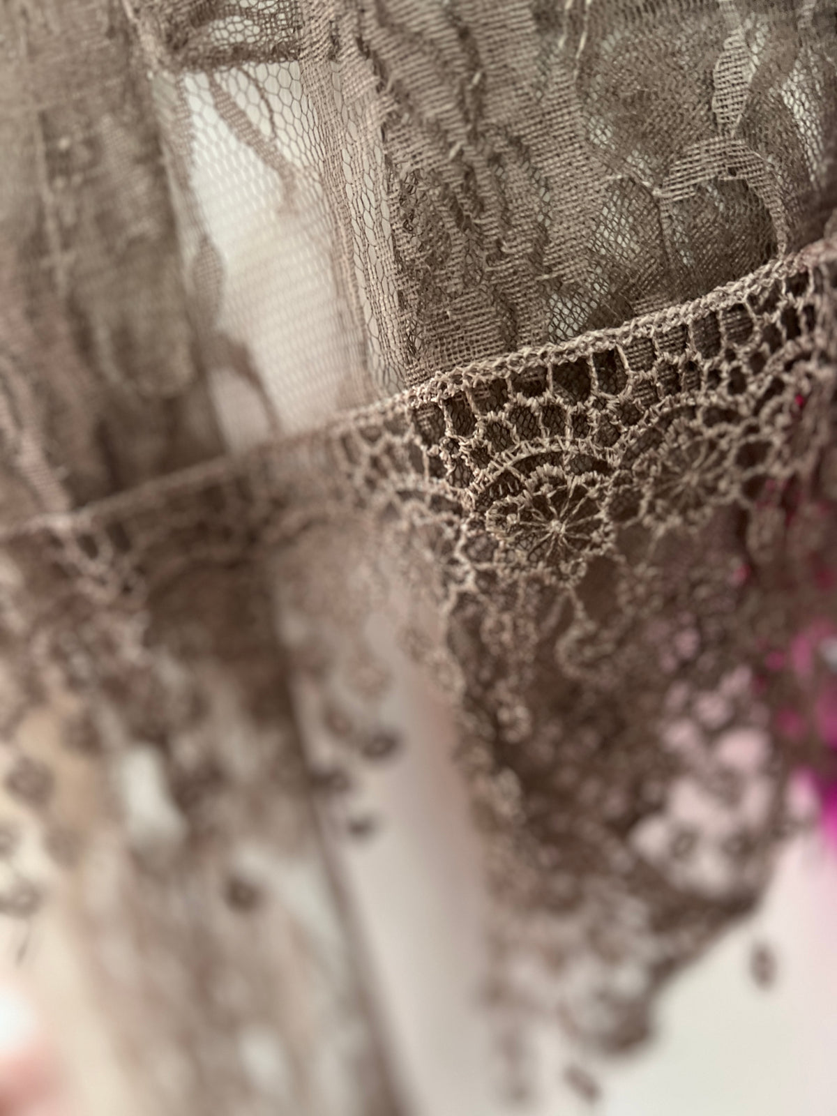 Mink Floral Lace Scarf-Fascinators Direct