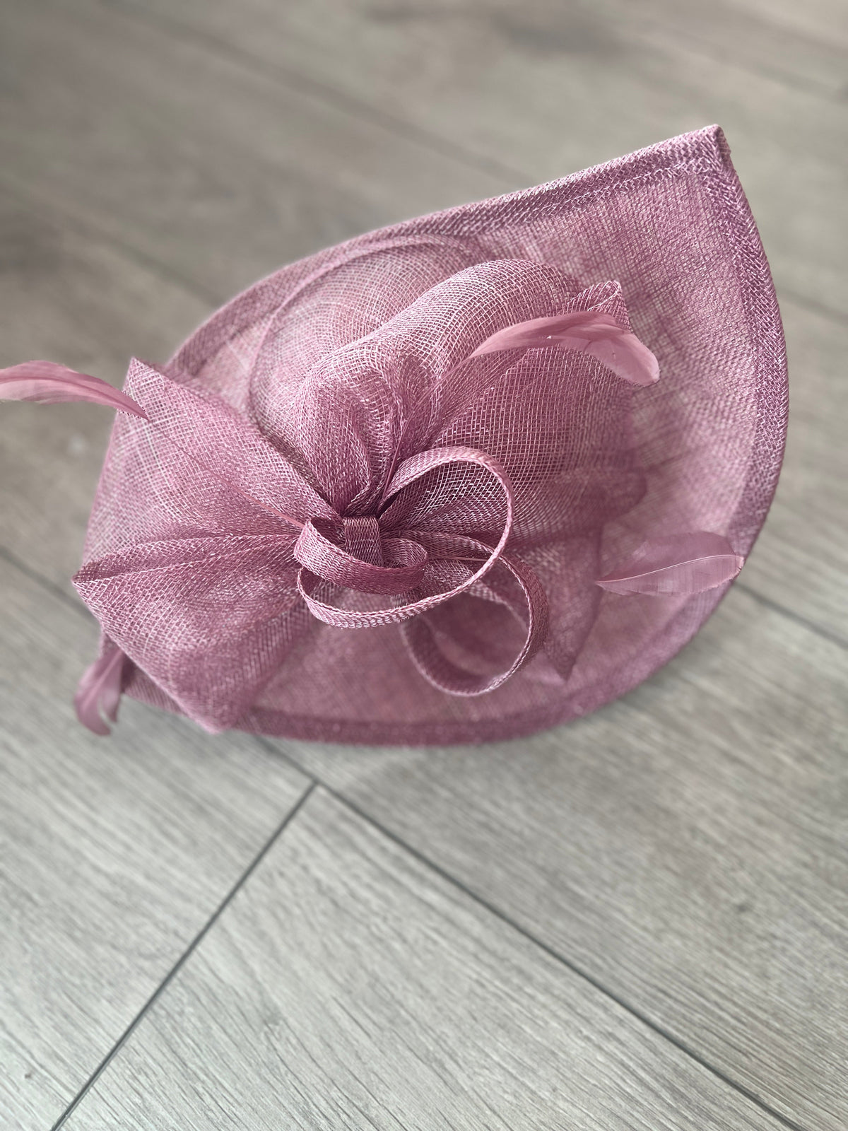 Mulberry Disc Fascinator with Decorative Bow-Fascinators Direct