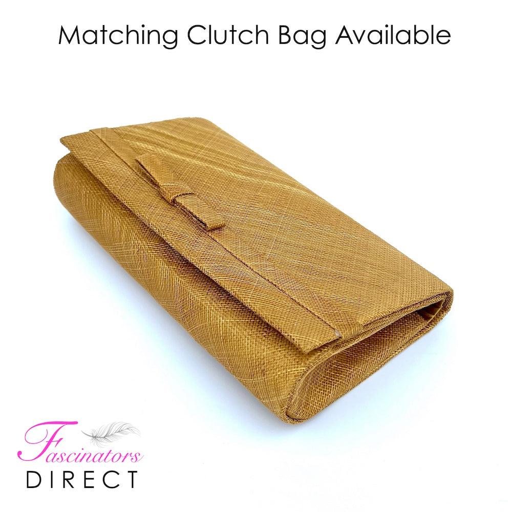 Mustard Teardrop Disc Fascinator-Fascinators Direct