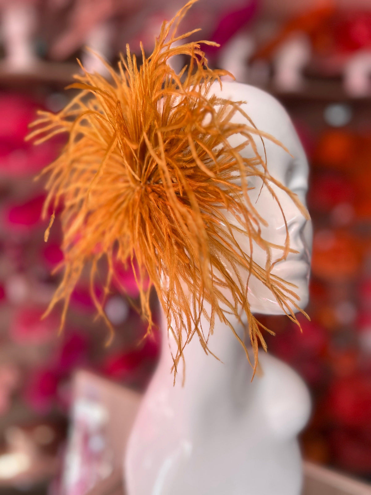 Mustard Wispy Feather Fascinator Hair Clip-Fascinators Direct