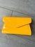 Mustard Yellow Patent Envelope Clutch Bag-Fascinators Direct